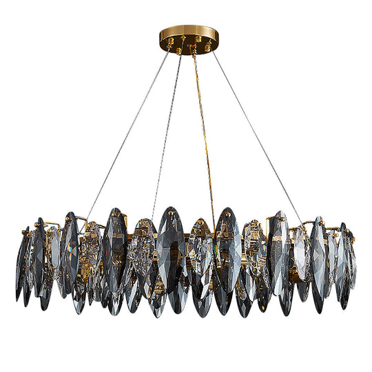 Postmodern Creative Crystal Chandelier with Three-Color LED