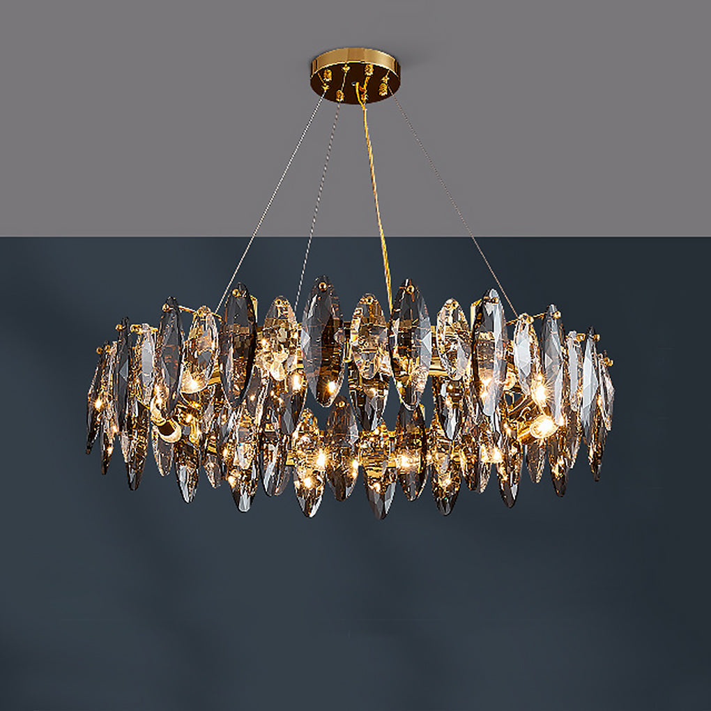 Postmodern Creative Crystal Chandelier with Three-Color LED