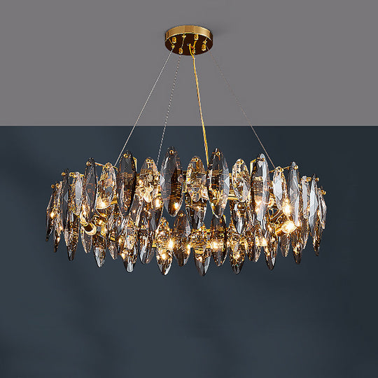 Postmodern Creative Crystal Chandelier with Three-Color LED