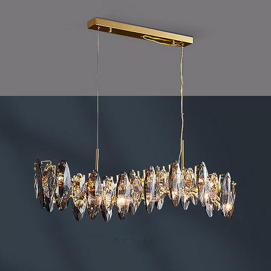 Postmodern Creative Crystal Chandelier with Three-Color LED