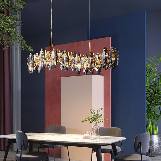 Postmodern Creative Crystal Chandelier with Three-Color LED