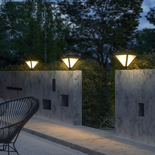 Solar Powered Geometric Shape LED Waterproof Outdoor Lamp