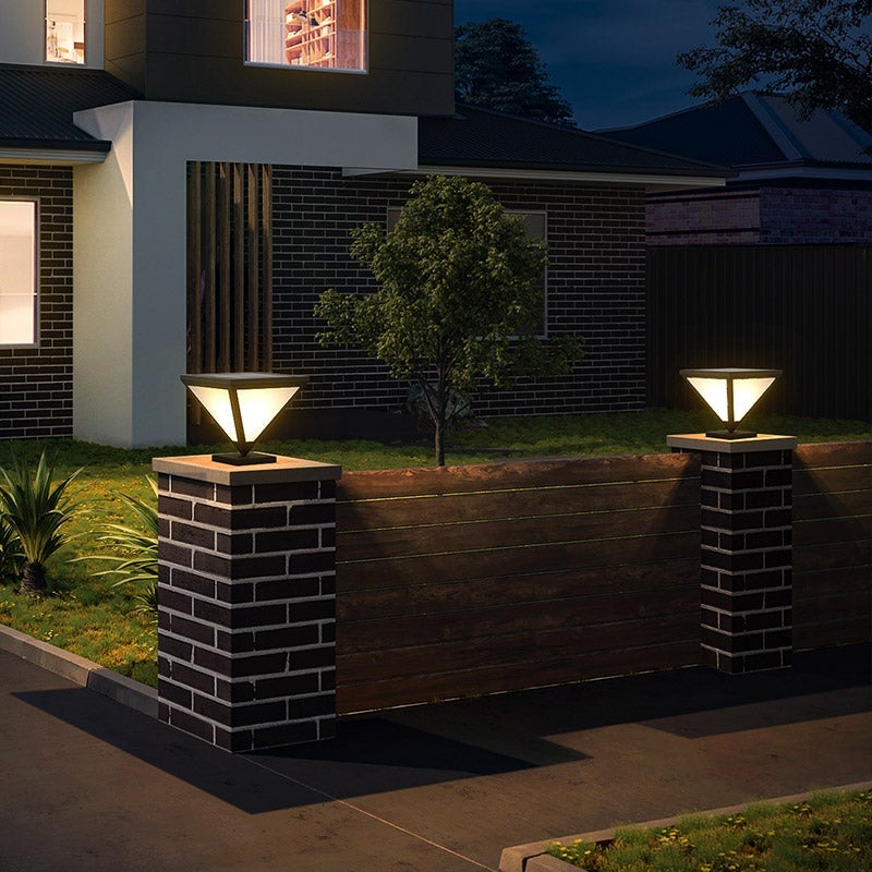Solar Powered Geometric Shape LED Waterproof Outdoor Lamp