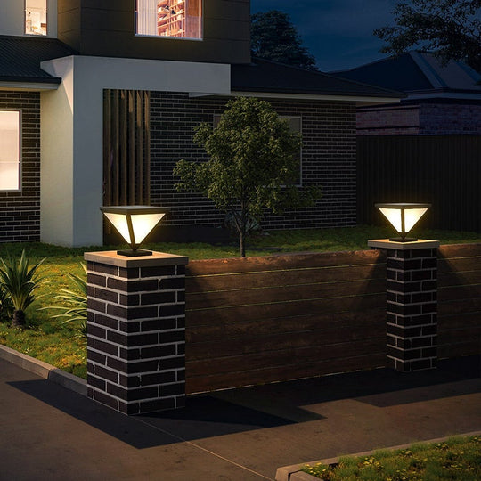 Solar Powered Geometric Shape LED Waterproof Outdoor Lamp
