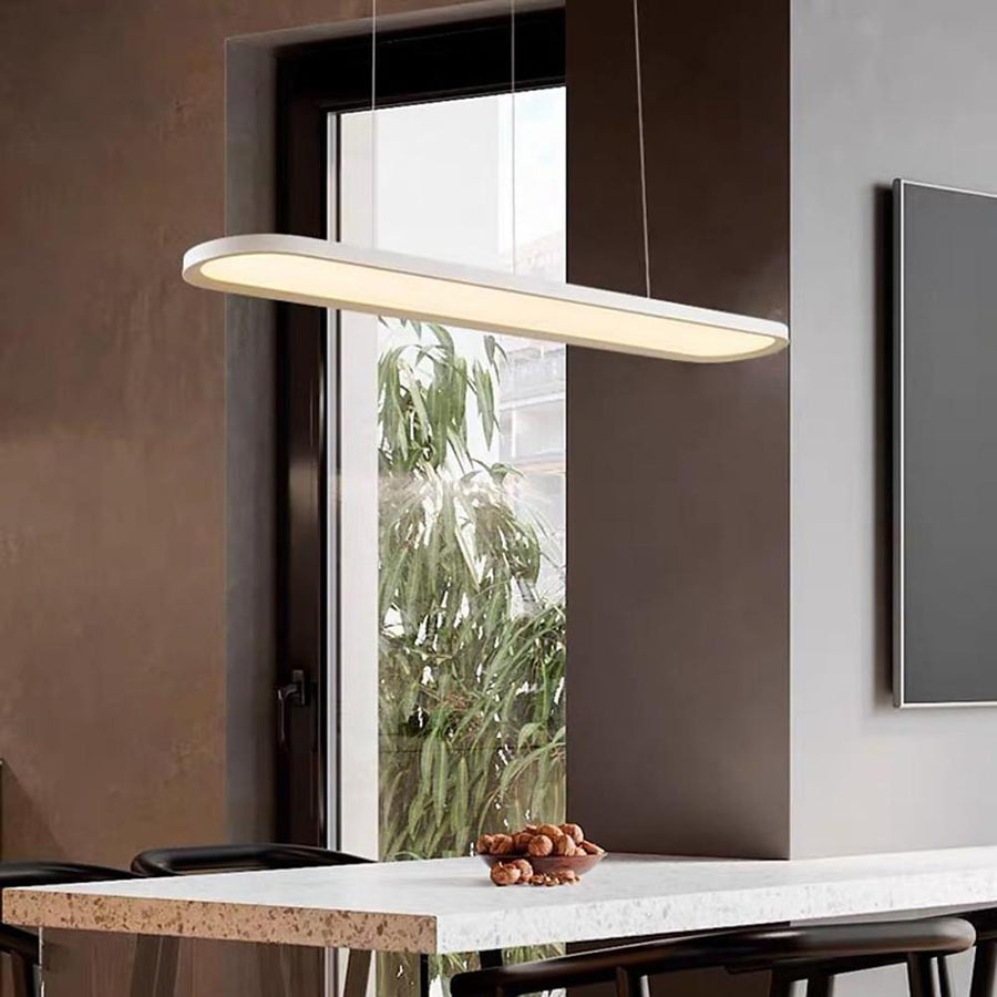 Black White Coffee Oval Shaped LED Modern Ceiling Lights Pendant Lights