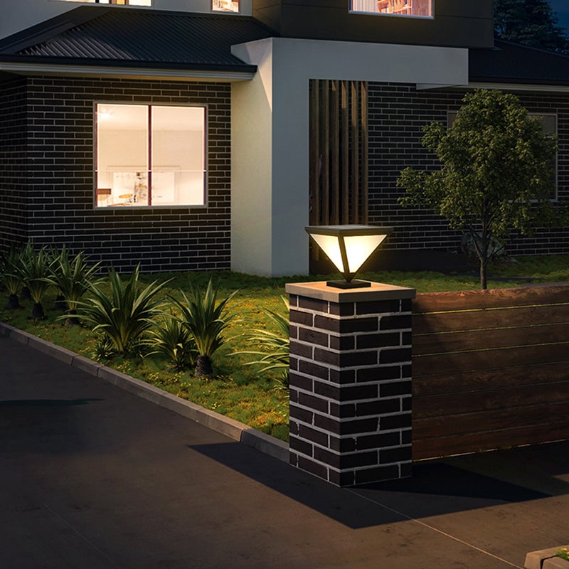 Solar Powered Geometric Shape LED Waterproof Outdoor Lamp
