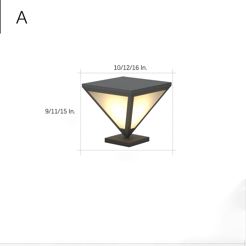 Solar Powered Geometric Shape LED Waterproof Outdoor Lamp
