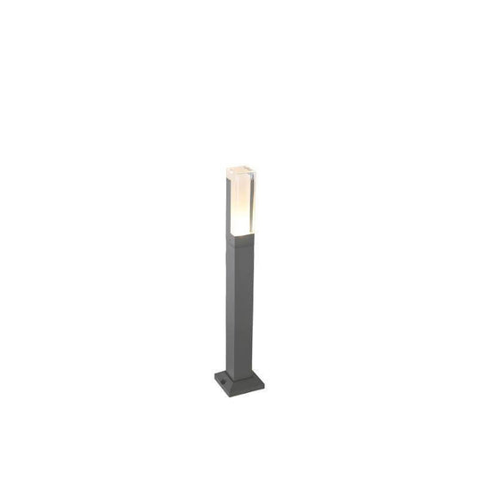 Sleek Cuboid Black Aluminum LED Bollard Lights Waterproof and Minimalist Design