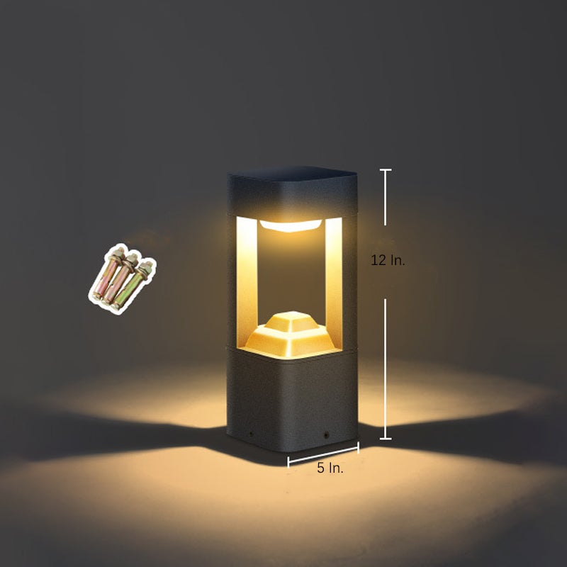 Square Unique Hollow Aluminum Waterproof Modern Smart Solar LightSquare Unique Hollow Aluminum Waterproof Modern Smart Solar Lightss Outdoor