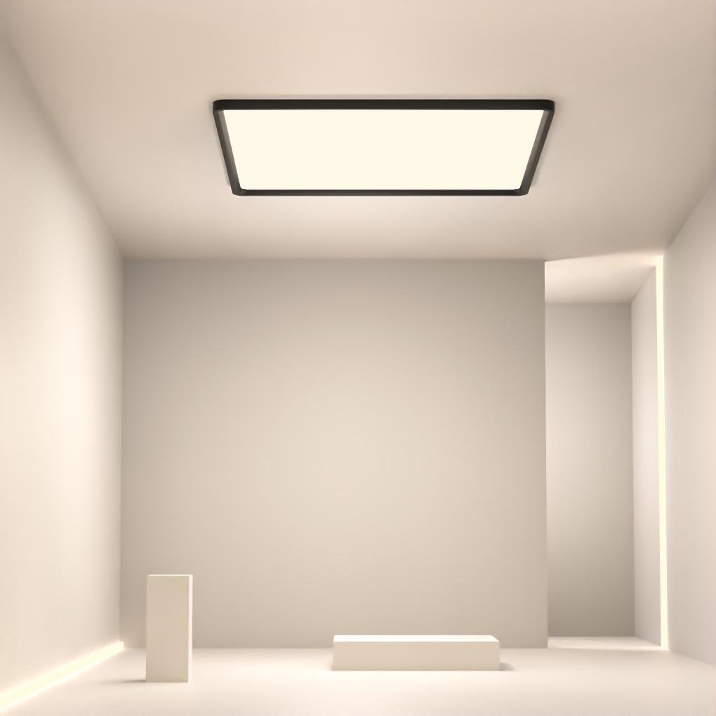 Modern Flat Square Black Flush Mount Ceiling Lights