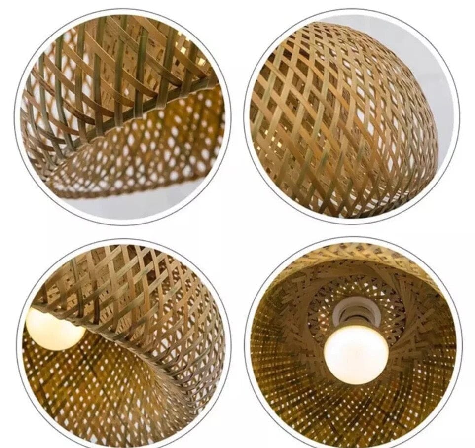 Lyra Bamboo Basket Lampshade - Eco-Friendly, Handcrafted Woven Design