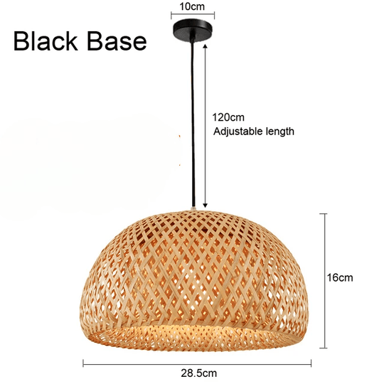 Lyra Bamboo Basket Lampshade - Eco-Friendly, Handcrafted Woven Design