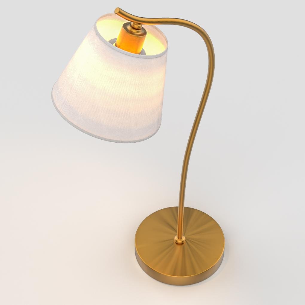 Metal Gooseneck Desk Lamp with Cone Fabric Shade