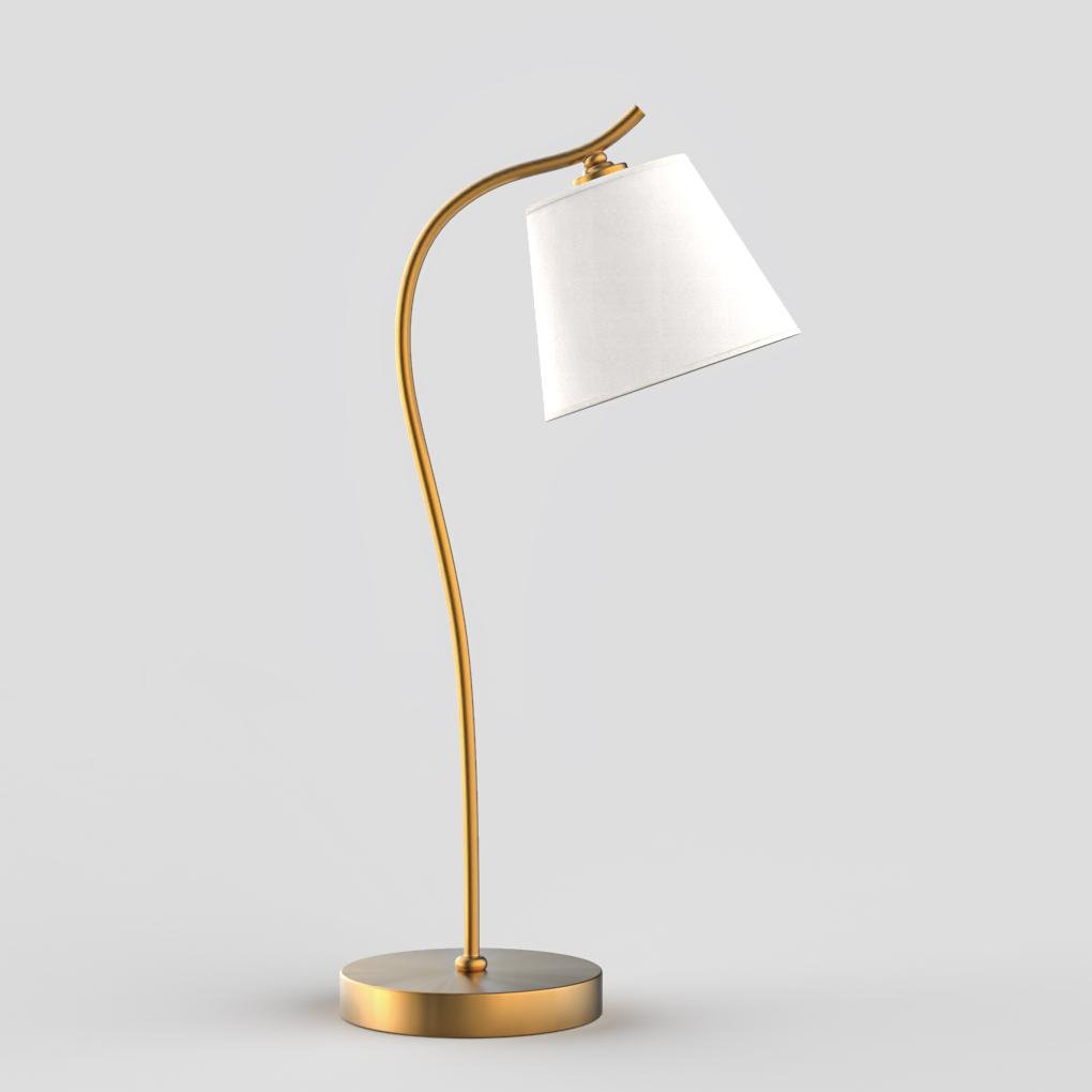 Metal Gooseneck Desk Lamp with Cone Fabric Shade