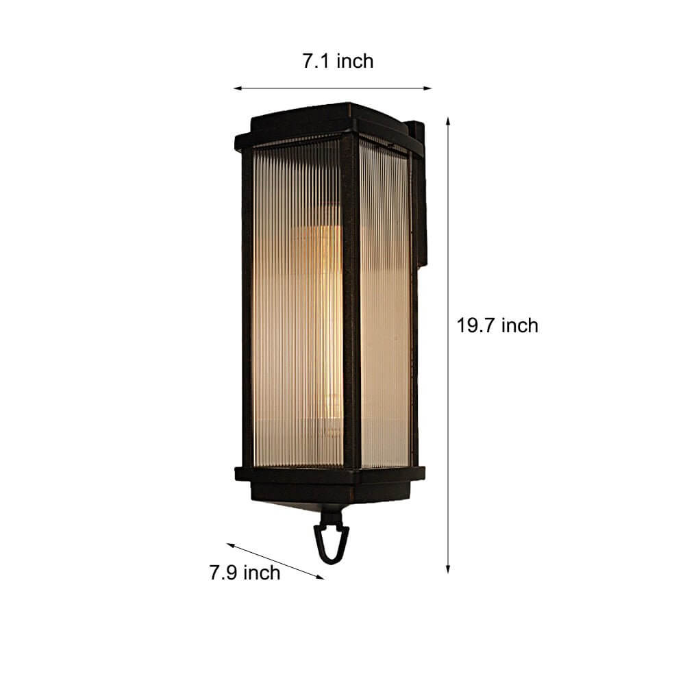 Outdoor Rectangular Wall Lantern Sconce
