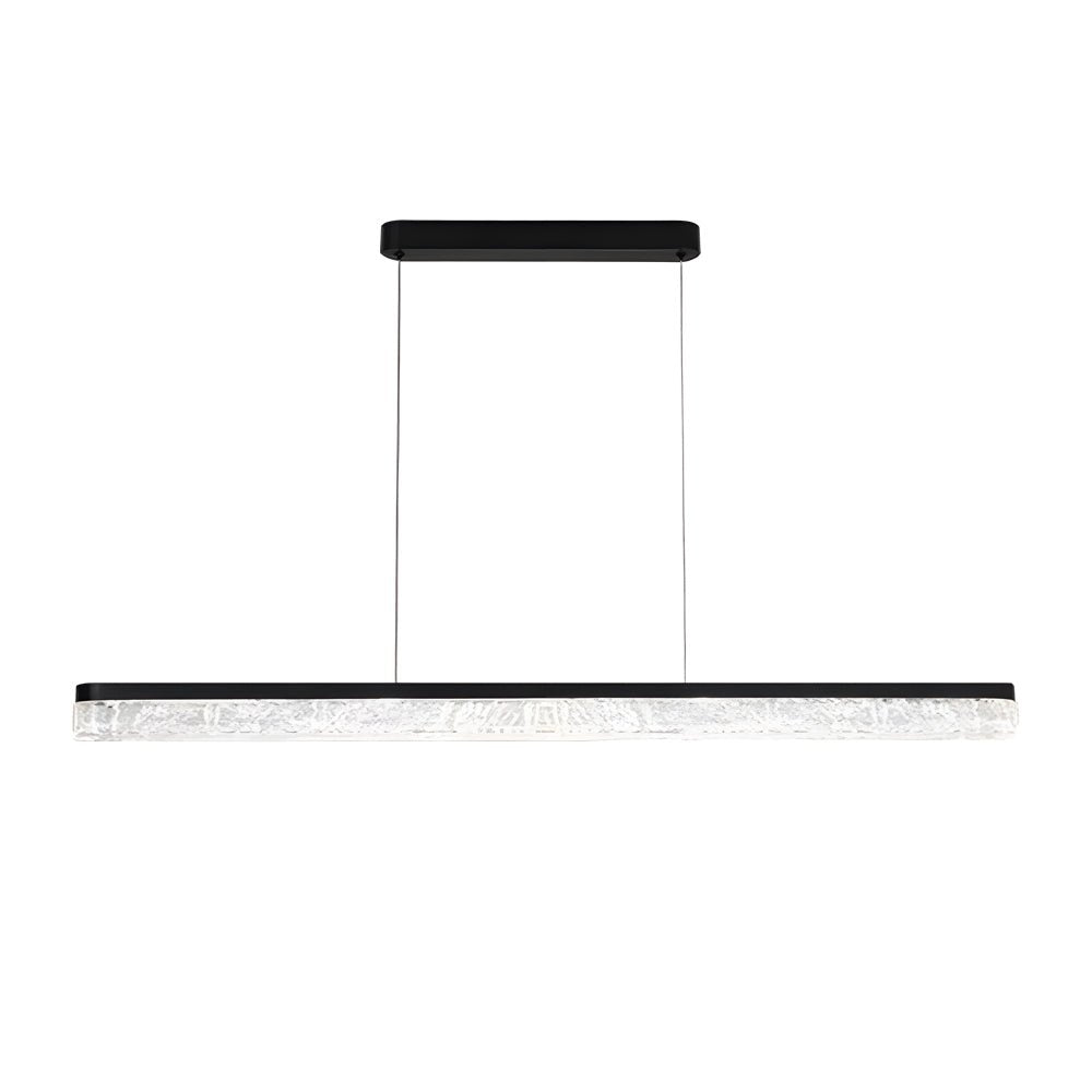 1-Light 47.24-Inch Black Linear Pendant Light – Modern Dimmable Island Lighting