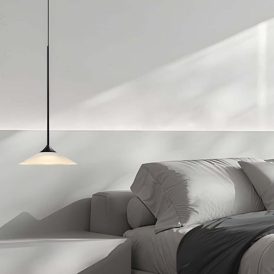 1-Light LED Mini Cone Pendant Light with Acrylic Shade