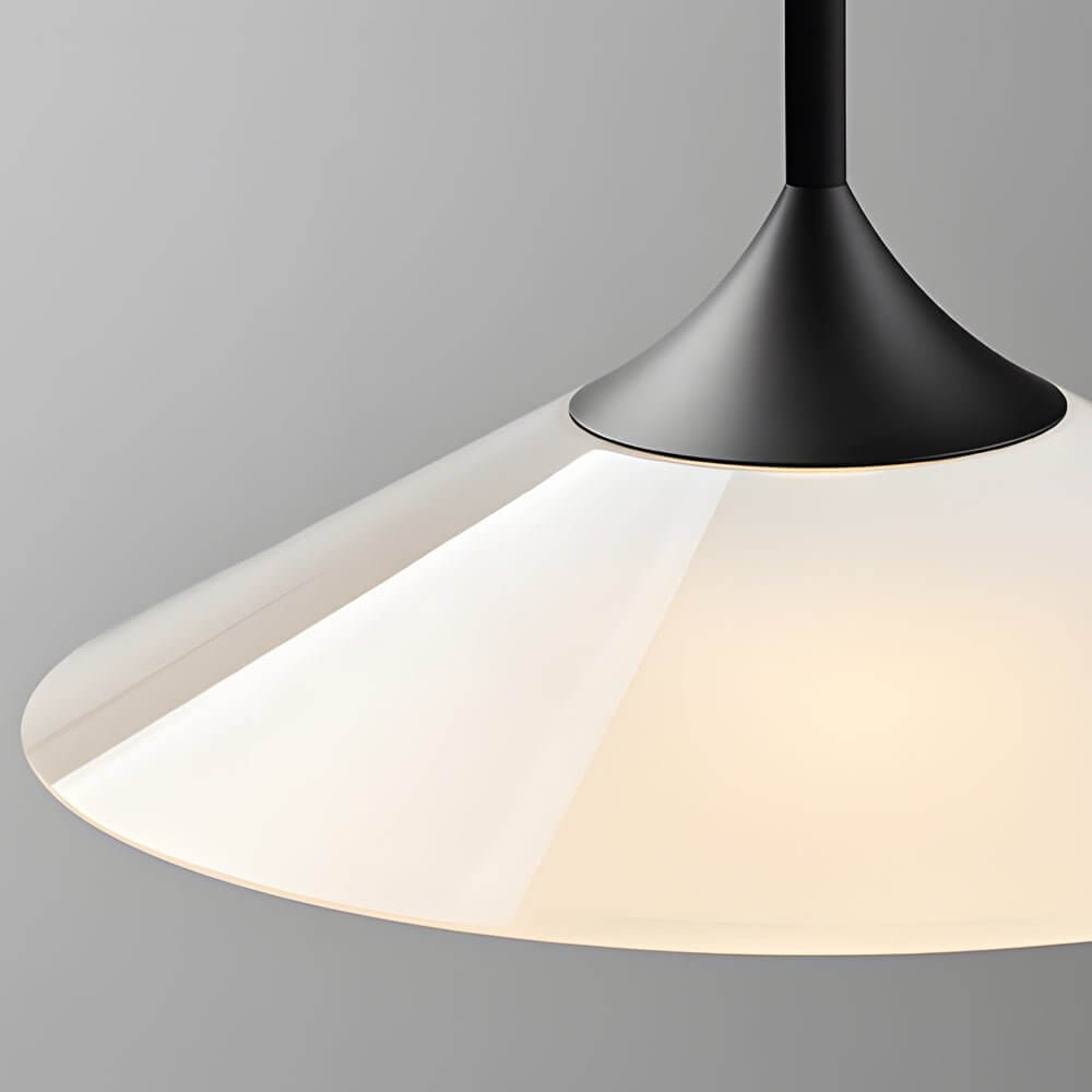 1-Light LED Mini Cone Pendant Light with Acrylic Shade