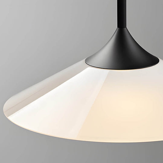 1-Light LED Mini Cone Pendant Light with Acrylic Shade
