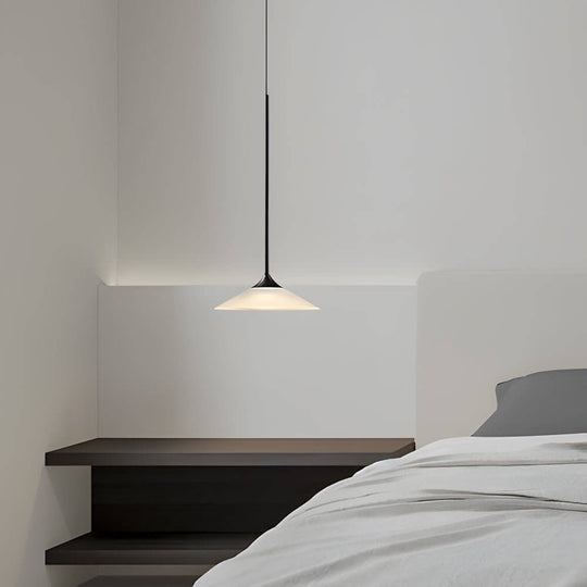 1-Light LED Mini Cone Pendant Light with Acrylic Shade