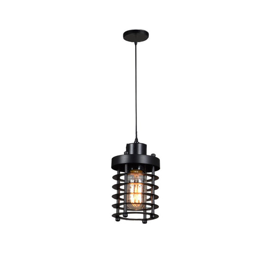 1 Light Aged Metallic Cage Kitchen Pendant Lighting Hanging Lamp
