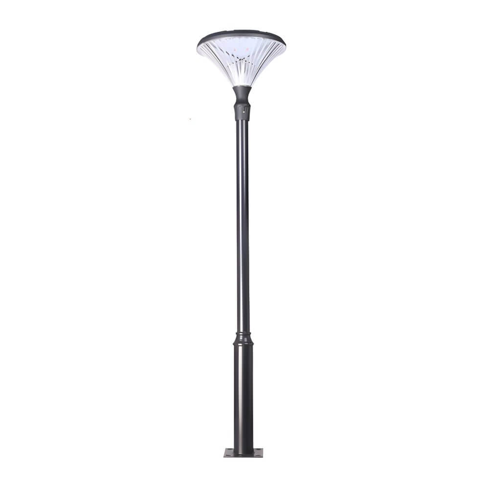 Black Solar Powered LED Outdoor Post Street Light