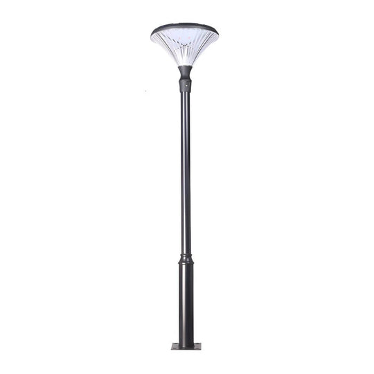 Black Solar Powered LED Outdoor Post Street Light