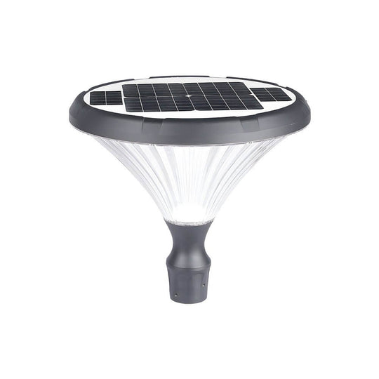 Black Solar Powered LED Outdoor Post Street Light