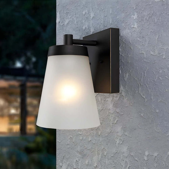 Waterproof Outdoor Glass Wall Light with Sensor