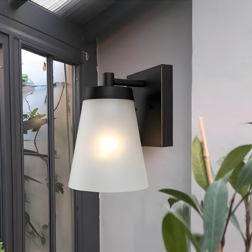 Waterproof Outdoor Glass Wall Light with Sensor