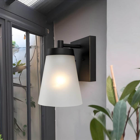 Waterproof Outdoor Glass Wall Light with Sensor