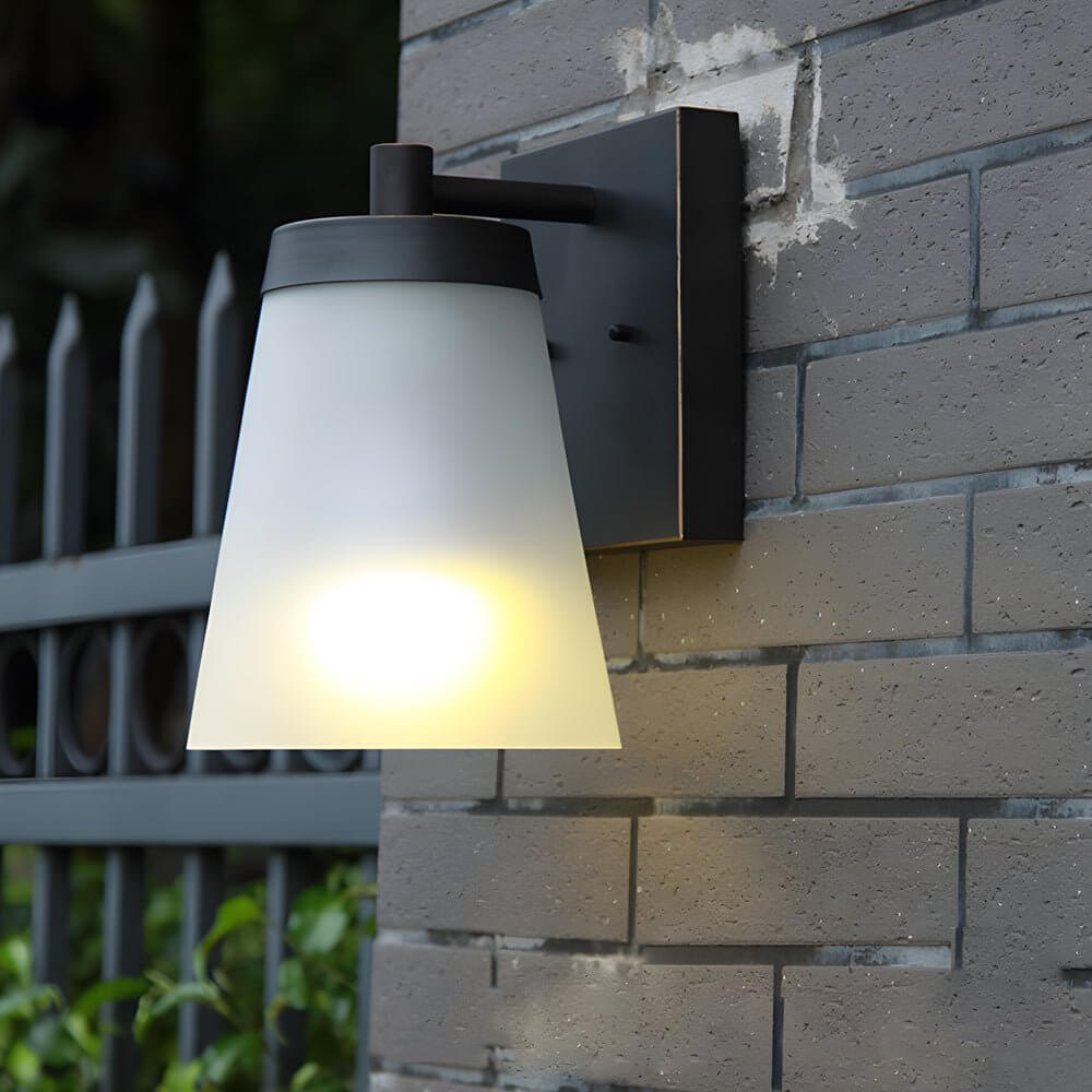 Waterproof Outdoor Glass Wall Light with Sensor