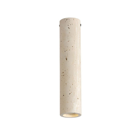 1 Light Modern Yellow Travertine Long Tube Ceiling Lamp for Hallway and Entrance