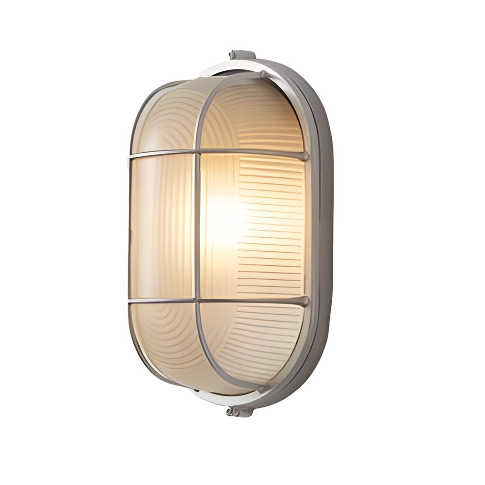 1-Light Retro Industrial Oval/Round Outdoor Wall Lights