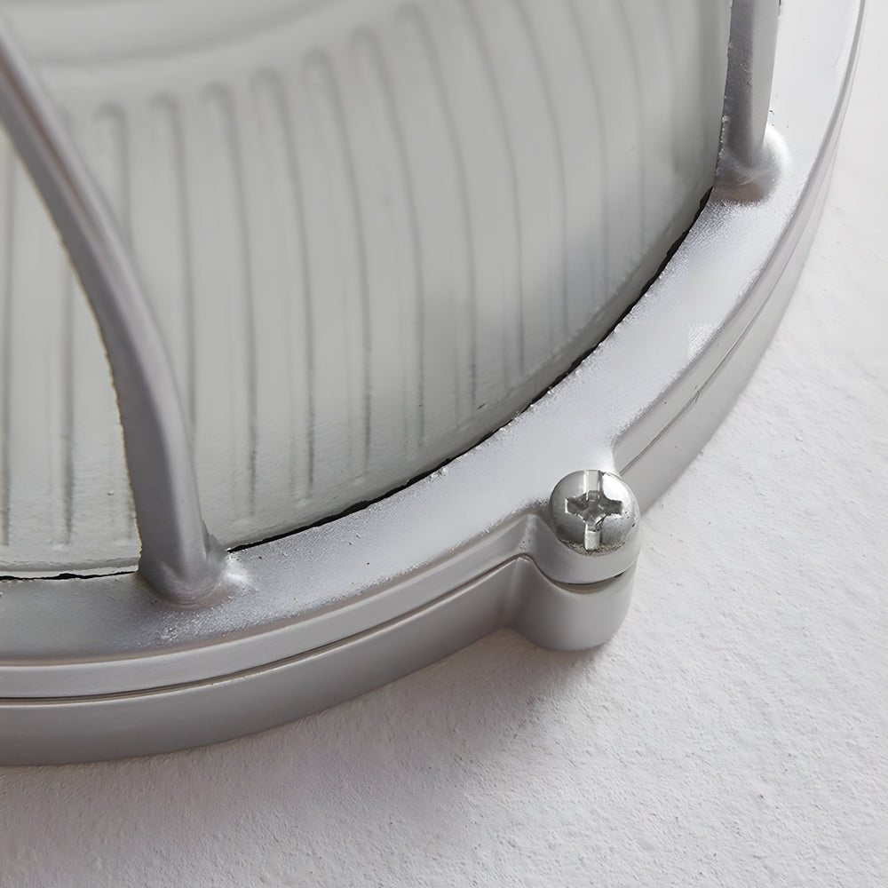 1-Light Retro Industrial Oval/Round Outdoor Wall Lights