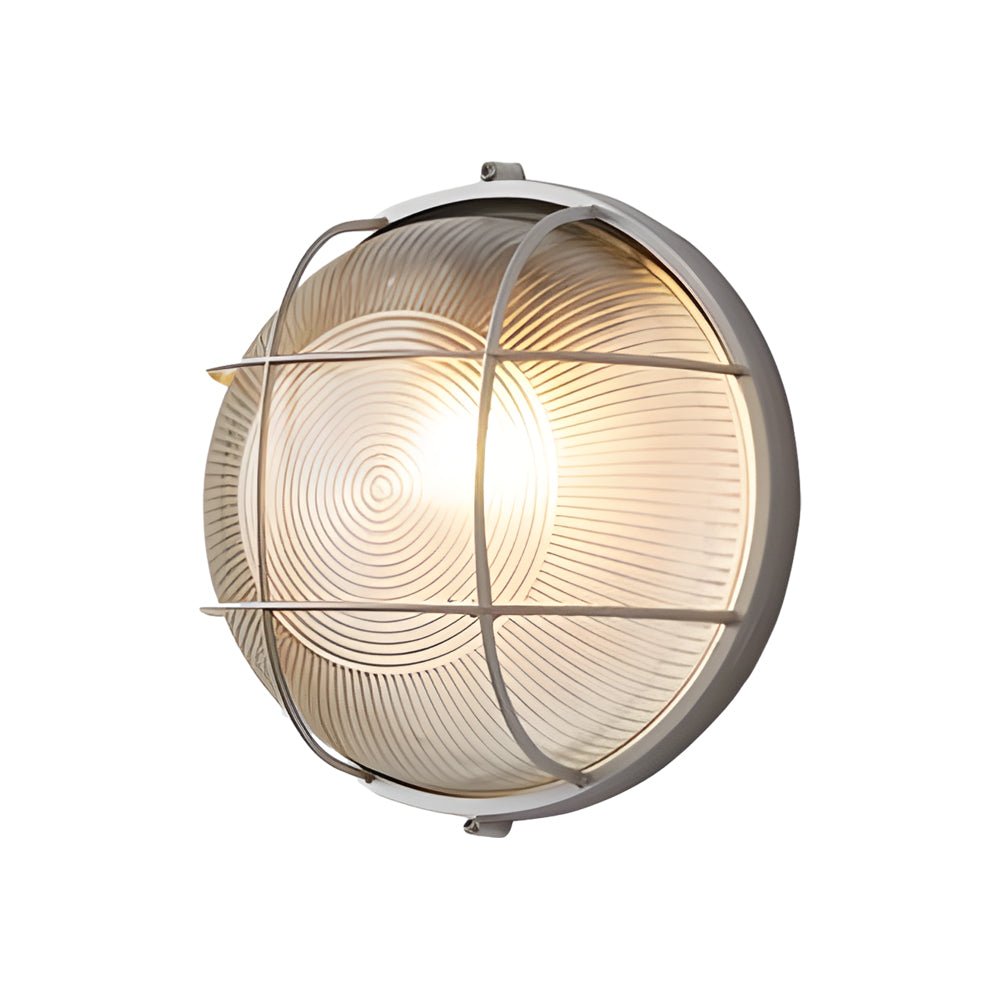 1-Light Retro Industrial Oval/Round Outdoor Wall Lights