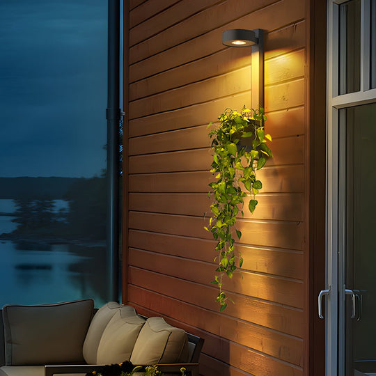 Solar Wall Mounted LED Light with Planter