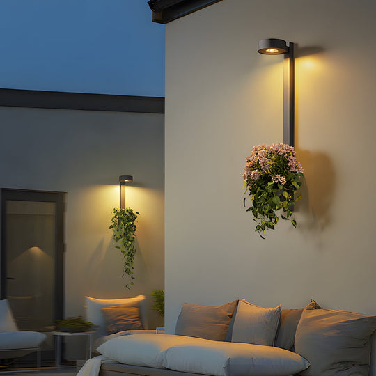 Solar Wall Mounted LED Light with Planter