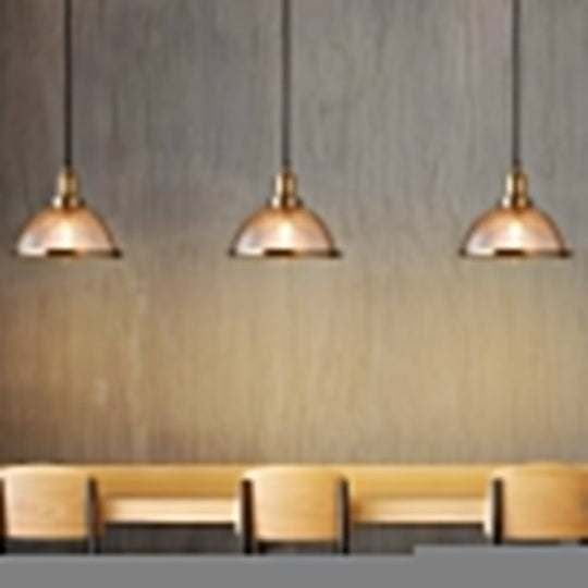 1 Light Striped Glass Shade Tungsten Wire 40W Pendant Lights