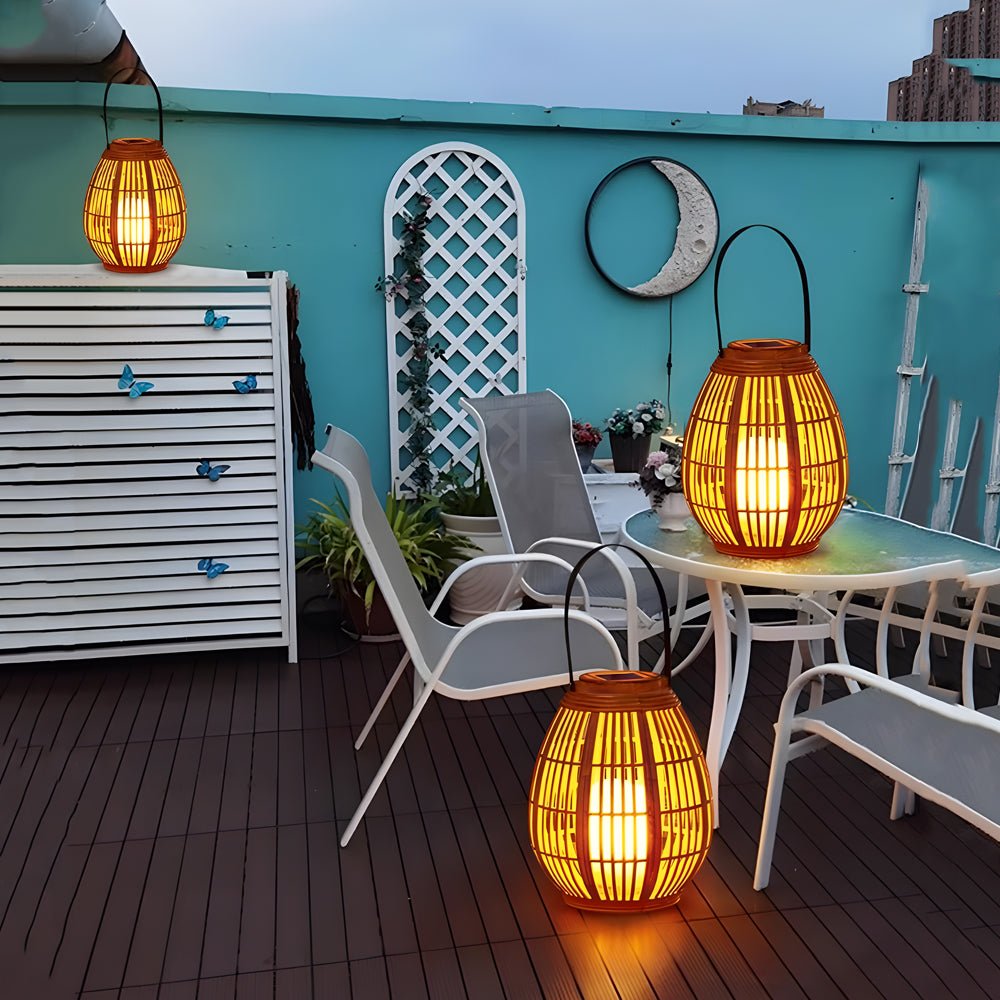 Portable Solar Powered Waterproof Candle Style LED Lantern