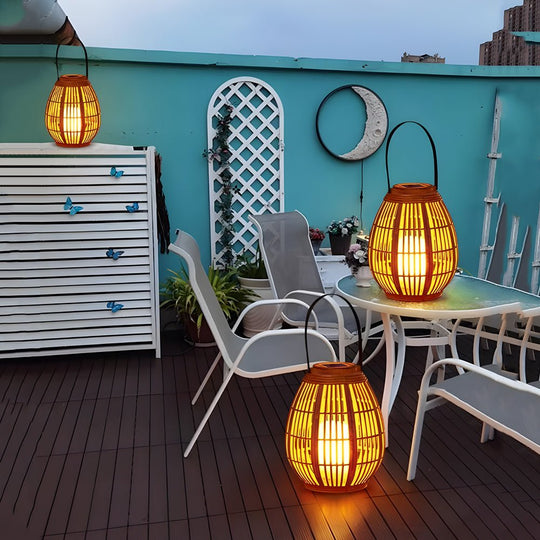 Portable Solar Powered Waterproof Candle Style LED Lantern