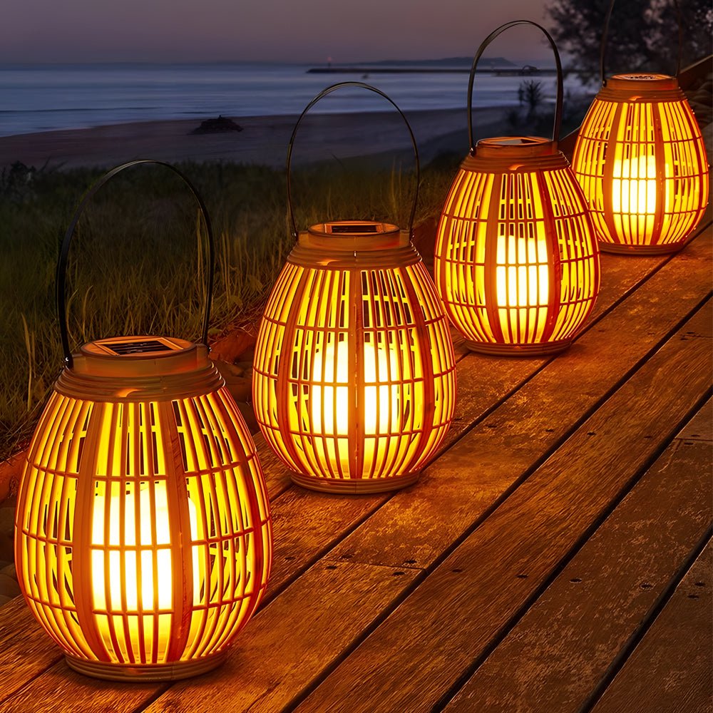 Portable Solar Powered Waterproof Candle Style LED Lantern