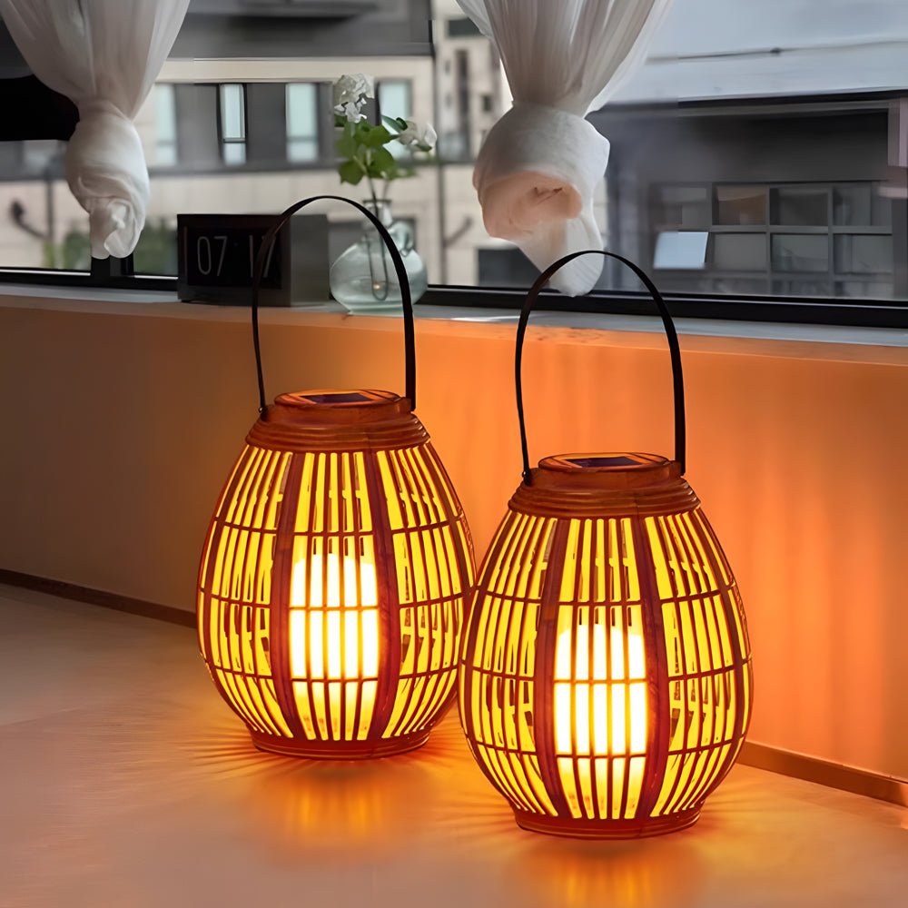 Portable Solar Powered Waterproof Candle Style LED Lantern