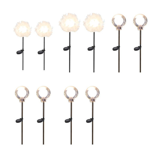 10-Piece Solar Dandelion LED Garden Pathway Lights Set