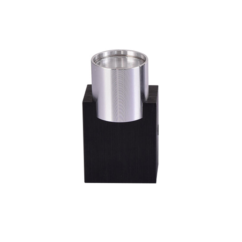 Aluminum LED Disco Pub Wall Light Fixture - Compact 3"/4.5" H | Silver | Vibrant Blue/Yellow/Purple Lighting