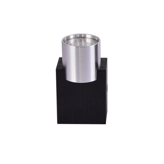 Aluminum LED Disco Pub Wall Light Fixture - Compact 3"/4.5" H | Silver | Vibrant Blue/Yellow/Purple Lighting