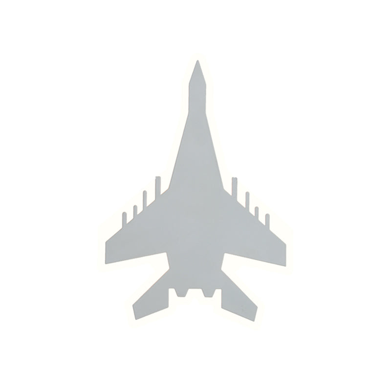 Cartoon LED Wall Sconce - Jet Kids Bedroom Flush Mount Lighting in White/Blue