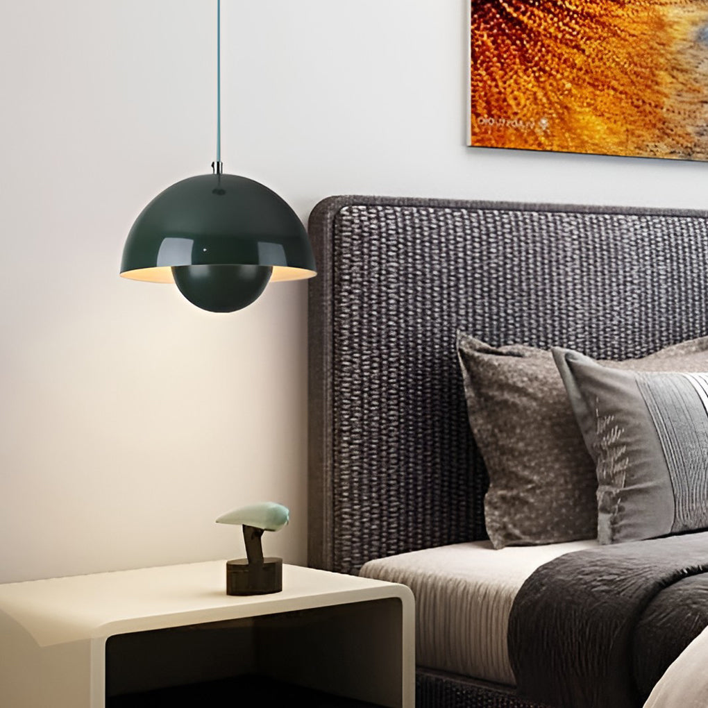 1 Light Metal Mushroom Nordic Flowerpot Pendant Light