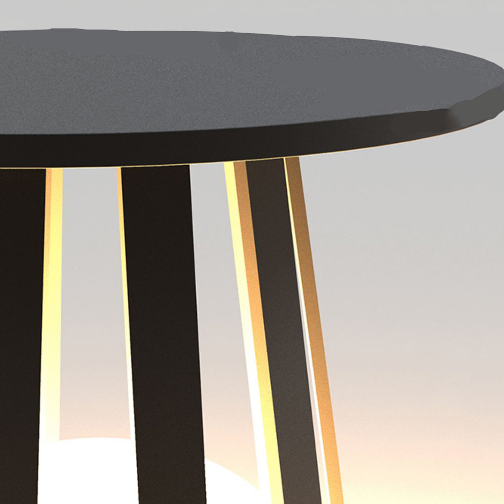 Round Waterproof RGB Iron Coffee Table Solar Outdoor Light