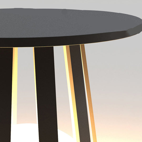 Round Waterproof RGB Iron Coffee Table Solar Outdoor Light